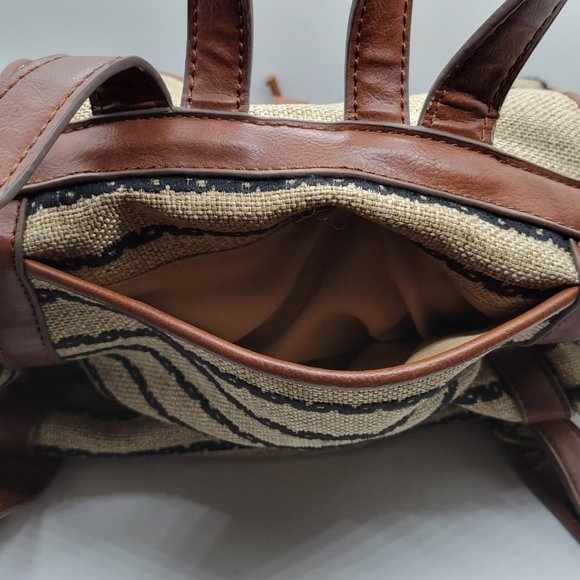 Lucky Brand KENDAL Black and Tan Backpack Handbag main image 3